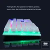 D280 Svenska Gaming Keyboard Backlit med LED RGB Färgglada Keycaps Upplyst Keyboard Gamer Liknande Mekanisk Känn Ye2.22