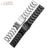 Black Aço Inoxidável Watchbands Pulseira 18mm 20mm 22mm 24mm Sólido Metal Watch Band Homens Strap Acessórios + Ferramenta + Frete Grátis