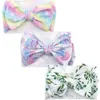 나일론 Hairbow 아기 소녀 머리띠 3PCS / 많은 아기 활 유아 터번 Headwraps 신생아 사진 소품 Haarband Kidocheese