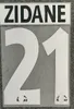 1996 1997 Retro 21 Zidane 10 Del Piero Namest Printing Iron su badge di trasferimento9068355