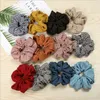 Scrunchy Hairbands Plaid Scrunchie Ponytail Headband Grid Hair Holder Rope Headdress Gummi Band Fashion Houndstooth Hair Accesorios A4853