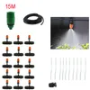 Equipos de riego 5M 10M 15M Kit de riego DIY Kits de dispositivos de jardín de riego por goteo automático 4/7 capilares Herramienta de manguera de agua