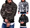 Maglione da allenamento per esercizi da uomo Pullover mimetici Palestra Fitness Uomo Maglioni da corsa Felpe con cappuccio tascabili Felpe con cappuccio da esterno