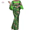 2019 Moda Afryki Spódnicy Zestawy Dla Kobiet Bazin Elebater Afryka Odzież Dashiki Kwiaty Tradycyjna Afrykańska Odzież Wy3824