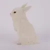 Simulation Tier Kaninchen weißes Kaninchen Spielzeug Ornamente Outdoor Garten Ausstellungsraum Dekoration Kunsthandwerk 16x10x24cm DY80052