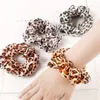 BRand NEW 6Color Women Girls Chiffon Leopard Anello elastico Legami per capelli Accessori Ponytail Holder Hairbands Elastico Scrunchies INS