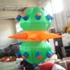 Ballon gonflable suspendu de vaisseau spatial Alien, 2m de hauteur, éclairage rvb soufflé à l'air, modèle UFO pour fête, événement et décoration de lieu