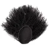 Kinky Krullend Trekkoord Paardenstaart Haarsnood Clip in Natuurlijke Black Virgin Mongoolse Paardenstaart Haarextensies 10-22Inch Afro Pony Tail Bun