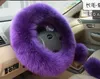 DHL fast 3pcs set Universal Steering wheel Plush Car Steering Wheel Covers Winter Faux fur Warm Car steering wheel2331