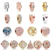 26 stili fai da te perline 50 pz / lotto rosa oro rosa europeo fascino misto branello pandora charms braccialetto per le donne gioielli fai da te spedizione gratuita