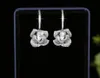 NEW Designer Dangle Earrings Wedding Jewelry Women Rose Flower Earring s925 Silver Cubic Zirconia Earing Rings277L