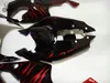 Motorcykel Kinesisk Fairing Kit för Kawasaki Ninja ZX7R 96 97 98 99 00-03 ZX7R 1996-2003 Red Flames ABS Plastic Fairings Set