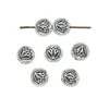 300cs tibetansk silver lotus blomma lösa pärlor spacer pärlor för smycken gör hantverk fynd 8mm