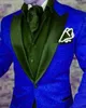 Custom Made Mannen Pakken Rood Patroon en Zwarte Bruidegom Smoking Shawl Satijn Revers Bruidsjonkers Wedding Prom Man Jas Broek vlinderdas269o