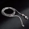 Kasanier Hela 20st 925 Silver Necklace Solid 2mm 16 30 Inches Fashion Jewely Halsband Men039s and Women039s Party 6531286