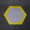 Hexagon shape silicone mat 13cm glass fiber pad dry herb baking dabber sheets oil bho concentrate rubber pads slick wax mats FDA