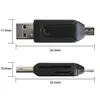 2 i 1 Cellphone OTG Card Reader Adapter med Micro USB TF / SD Card Port Phone Extension Headers for PC