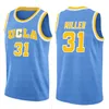 UCLA Russell 0 Westbrook Reggie 31 Miller Jersey NCAA University Kawhi 15 Leonard Дешевые оптовые баскетбольные майки Вышивка логотипов