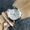 Fashion M Design Brand Women's Girl 3 Dials Style Metal Steel Band Quartz Watch M683151