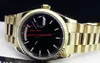 مصنع مورد Wristwatch Sapphire Automatic 36mm Dial Black Dial Gold Day Day 118238 Mens Men's Watches278n