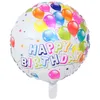 Groothandel 50 stks 18 inch verjaardag ballon kinderen speelgoed ronde gelukkige verjaardag aluminium ballon verjaardagsfeestje woondecoratie ballon