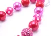 Beautiful Heart Chunky Necklace Bubblegum Bead Best Gift Baby Girl Chunky Necklace Jewelry For Toddler Children