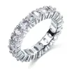 Vecalon élégant promesse bague 925 Sterling Sterling Diamond Cz Engagement Band Bandes De Mariage Pour Femmes Hommes Fine Bijoux Cadeau