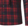 뜨거운 판매 플러스 사이즈 망 까마귀 격자 무늬 스트리트웨어 남성용 패션 캐주얼 의류 긴 소매 카디건 셔츠 의류 M-XXXL