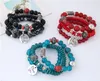 2020 Bracelety bohemii dla kobiet galaretki kamienne koraliki bransoletki Banles Love Charm Pulseras Ethnic Style Elastyczna bransoletka Femme6257698