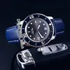 Ny dykare Fifty Fathoms 50 Fathoms 45mm Steel Wase Blue Dial 5015-12B40 5015E-1130 Japan Automatic Mens Watch Leather Strap Hello_Watch