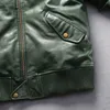 AVIREX 2019 Men's Genuine Leather Down Coat Vintage Sheepskin Jacket Section Casual Coat Motorcycle Biker Jacket Plus Size
