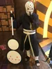 Trajes Cosplay Naruto de Alta Qualidade Uchiha Obito Cosplay Manga Longa Manto Preto e Máscara274V