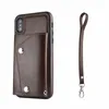 Custodia posteriore in pelle con porta carte d'identità per Iphone 13 12 11 Pro Max XS XR 8 7 6 Custodia magnetica con custodia per contanti Luxu2089193