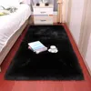 Rectangle Carpets Soft fluffy Faux Sheepskin Fur Area Rugs nordic red center living room carpet Bedroom Floor White Bedside Rug