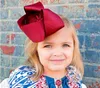 Solid Color Grosgrain Ribbon 8 Inch Big Bow Hairpin Clips Baby Girls hair accessories