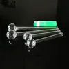 4 Inch 6 Inches Clear Pyrex Glass Oil Burner Pipes Mini Small Spoon Pipe Tobacco Straight Smoking Accessories SW38