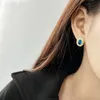 Nouveauté populaire de haute qualité 925 boucles d'oreilles en argent sterling belles boucles d'oreilles en pierre bleue dorée pour les femmes et les filles