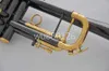 Unbranded BB Trumpet Wysokiej Jakości Mosiądz Black Nickel Gold Plated B Flat Musical Instrument New Arrival Trumpet Horn z etui