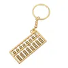 Chinese Abacus Keychain Mathematics Pendant Accessories Keyring Creative Stainless Steel Key Chain