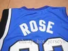 2020 Tigers Derrick Rose College Basketball Jersey Derrick # 23 Rose University Maillots Cousus Bleu Blanc MENS Pas Cher S-XXL