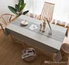 린넨 테이블 커버 현대적인 장식 테이블 천으로 Tassel Iace 사각형 식탁보 홈 주방 파티 연회 식탁 덮개