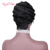 Kurze Ombre 6-Zoll-Bob-Perücken, synthetische Perücken für schwarze Frauen, synthetische Lace-Front-Perücken, kurze Zöpfe, Häkelzöpfe, Haar-Lace-Front-Perücke