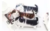 Creative cute cat pencil bag Korean version of the simulation printing cat stationery box storage pencil bag student supplies