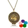 Vintage Hollow Tree of Life Pendant Necklaces Women Men Essential Oil Aroma Diffuser Necklace Exquisite Jewelry Charm Gift