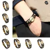 12 Constell Leather Bracelet Bronze Coin Horoscope Sign Bracelets multilayer para mulheres Bangle Bangle Hip Hop Jóias