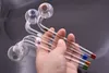 14cm verre coloré fumer main tube d'huile tuyaux incurvé Mini 6 pouces brûleur à mazout en verre tuyaux pour fumer livraison gratuite