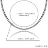 ヒップホップ3mm 16-24inchesキュービックジルコンゴールドシルバー1列マイクロパブCZテニスチェーンネックレス銅ジュエリードロップ輸送