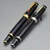 Promotion Luxury Bohemies Classical Fountain pen Black and White Resin Diamond inlay clip Office Writing ink pens with Germany Serial Number