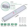 30 LED Rechargeable Closet Light Dimmable Wireless Motion Sensor LED Under Cabinet Lighting For Stair Hallway Cupboard Wardrobe Closet