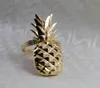 Gold-Silber-Metall-Serviettenring, Ananas-Serviettenhalter für Hochzeitsserviettendekoration 336S